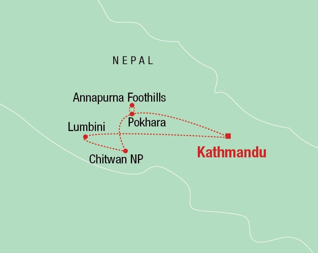 Highlights of Nepal - Karte