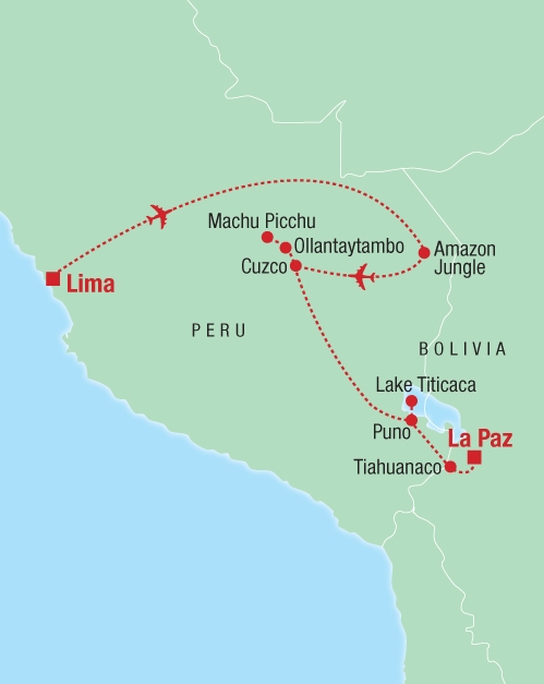 Highlights of the Incas - Karte