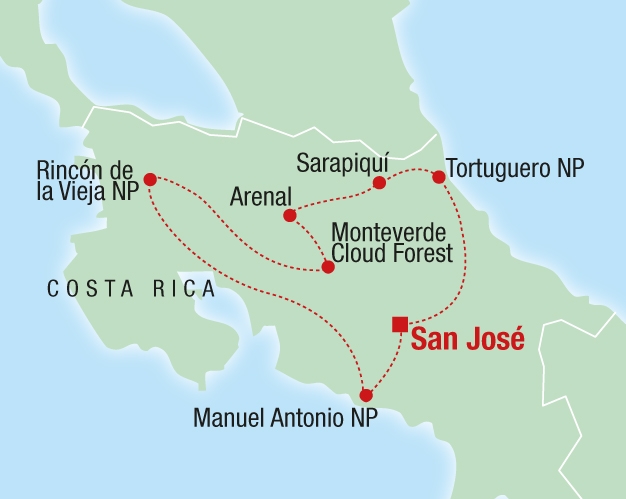 Abenteuer Costa Rica - Karte